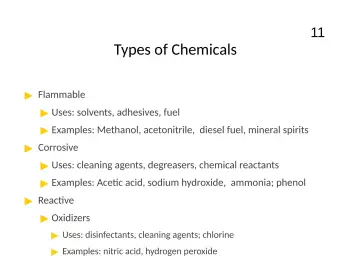 Slide 11: Types of Chemicals