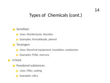 Slide 14: Types of Chemicals (cont.)