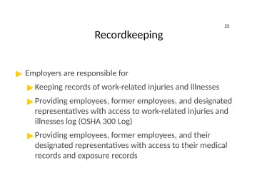Slide 23: Recordkeeping