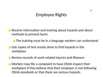Slide 24: Employee Rights