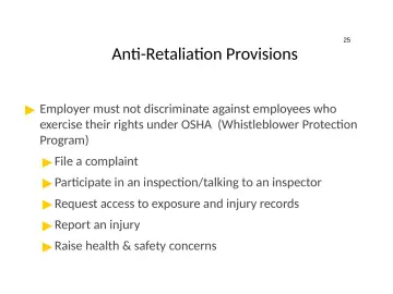 Slide 25: Anti-Retaliation Provisions