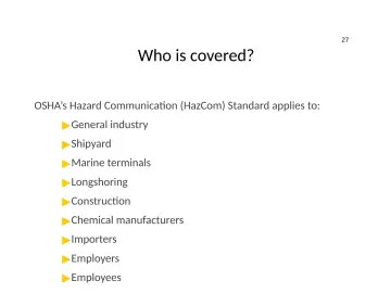 Slide 27: Who is covered?