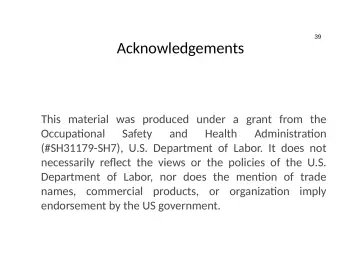 Slide 39: Acknowledgements