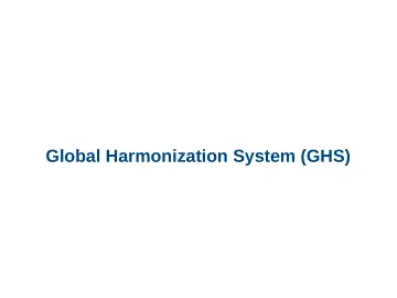 Slide 3: Global Harmonization System (GHS)