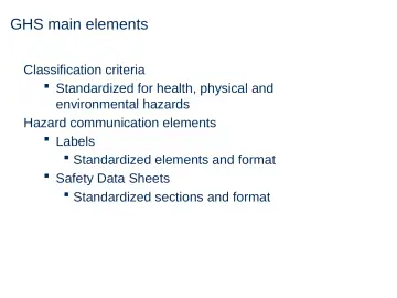 Slide 7: GHS main elements