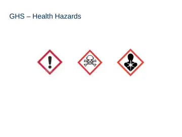 Slide 26: GHS – Health Hazards