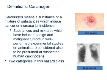 Slide 35: Definitions: Carcinogen