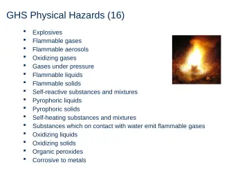 Slide 41: GHS Physical Hazards (16)