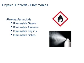 Slide 43: Physical Hazards - Flammables