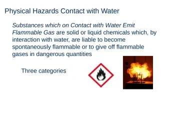 Slide 52: Physical Hazards Contact with Water