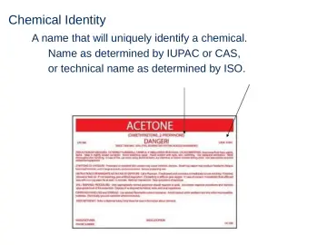 Slide 58: Chemical Identity