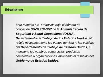 Slide 2: Disclaimer