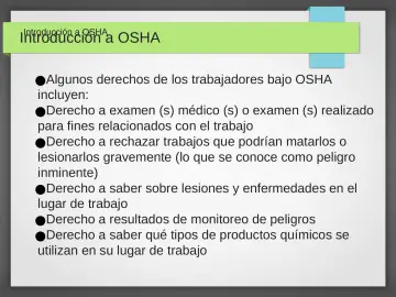 Slide 7: Introducción a OSHA