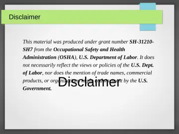 Slide 2: Disclaimer