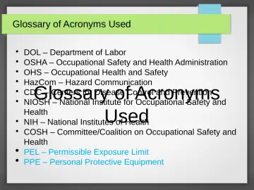 Slide 4: Glossary of Acronyms Used