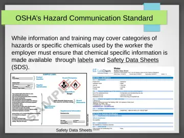 Slide 15: OSHA’s Hazard Communication Standard