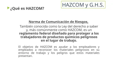 Slide 5: HAZCOM y G.H.S.