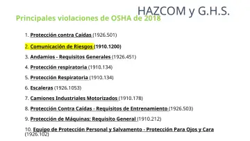 Slide 7: HAZCOM y G.H.S.