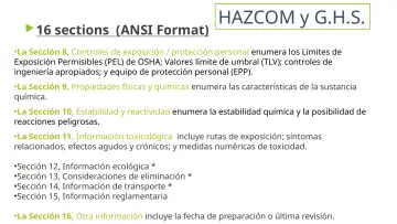 Slide 18: HAZCOM y G.H.S.