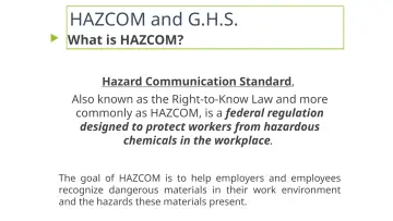 Slide 5: HAZCOM and G.H.S.