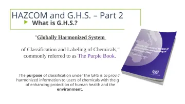 Slide 9: HAZCOM and G.H.S. – Part 2