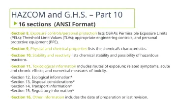 Slide 19: HAZCOM and G.H.S. – Part 10