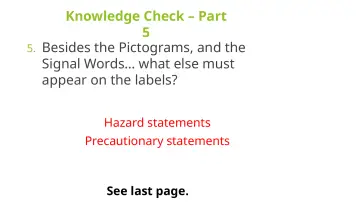 Slide 40: Knowledge Check – Part