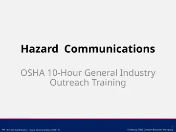 Slide 1: Hazard Communications