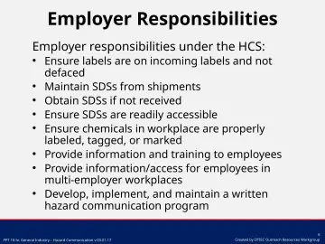 Slide 6: Employer Responsibilities