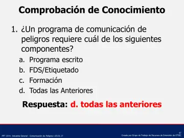Slide 47: Comprobación de Conocimiento