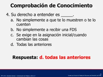 Slide 50: Comprobación de Conocimiento
