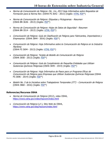 Page 15: Norma de Comunicación de Peligros: Dic. 1ro, 2013 Hoja Informativa sobre Requisitos de…
