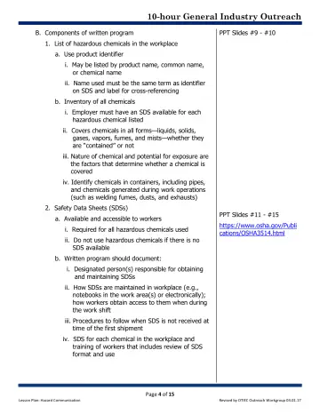 Page 4: B. Components of written program