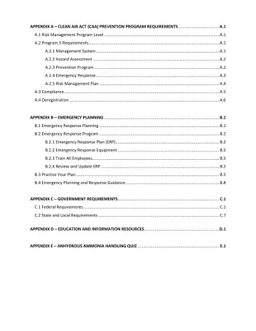 Page 4: APPENDIX A – CLEAN AIR ACT (CAA) PREVENTION PROGRAM REQUIREMENTS … A.1