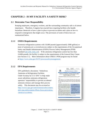 Page 9: CHAPTER 2 - IS MY FACILITY A SAFETY RISK?