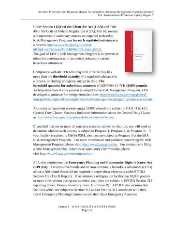 Page 10: Under Section 112(r) of the Clean Air Act (CAA) and Title 40 of the Code of Federal…