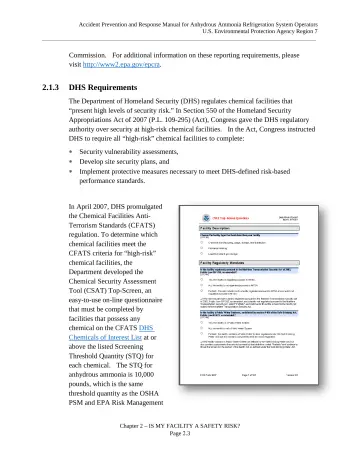 Page 11: ∗ Security vulnerability assessments, ∗ Develop site security plans, and