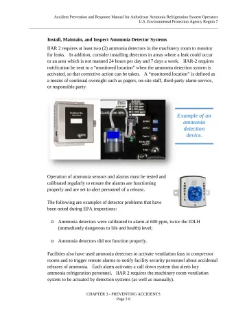 Page 20: Example of an ammonia detection device.