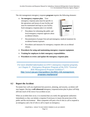 Page 42: The risk management emergency response program requires the following elements: