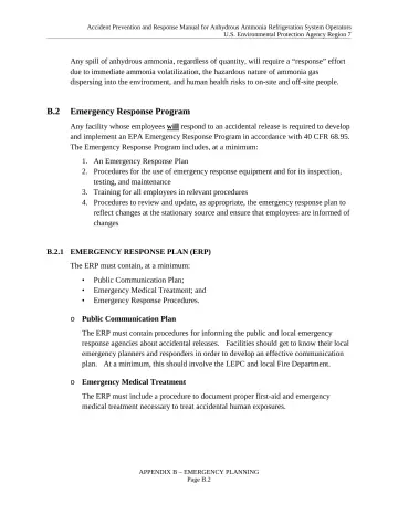 Page 54: B.2 Emergency Response Program