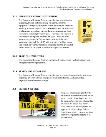 Page 57: B.2.2 EMERGENCY RESPONSE EQUIPMENT