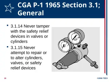 Slide 10: CGA P-1 1965 Section 3.1; General