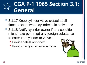 Slide 12: CGA P-1 1965 Section 3.1; General