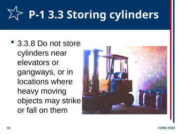 Slide 18: P-1 3.3 Storing cylinders
