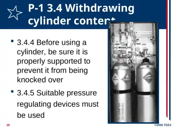 Slide 20: P-1 3.4 Withdrawing cylinder content
