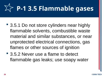 Slide 26: P-1 3.5 Flammable gases
