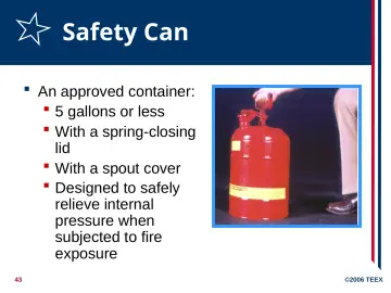 Slide 43: Safety Can