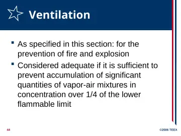 Slide 44: Ventilation