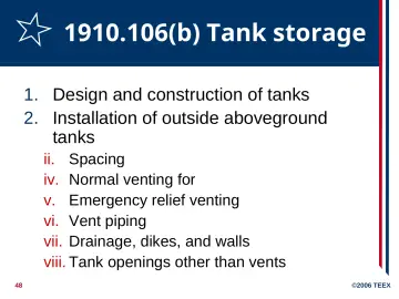 Slide 48: 1910.106(b) Tank storage