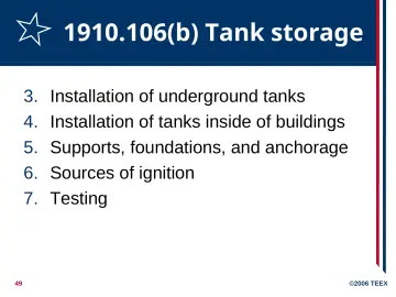 Slide 49: 1910.106(b) Tank storage
